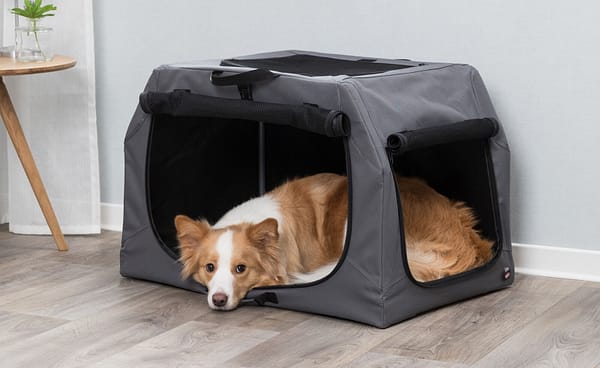 karkass3 Halli värvi kergpuur Trixie Easy Mobile Kennel, suurus M-L