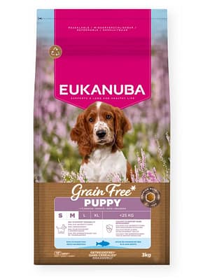 verkkokauppakuva-1000-x-1000-px-540 3 kg. Eukanuba teraviljavaba täissööt väikest-ja keskmist kasvu kutsikatele ookeanikalaga