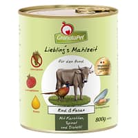 5-x-800-gr-lieblings-mahlzeit-teraviljavaba-konserv-koertele-veise-ja-faasanilihaga-.jpg 6 x 800 gr. Liebling´s Mahlzeit TERAVILJAVABA konserv koertele veise- ja faasanilihaga