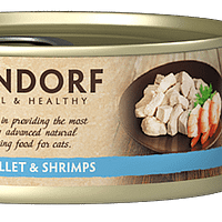 Grandorf cat chicken fillet & shrimps 6 x 70 gr. Grandorf teraviljavaba konservtoit kassidele kanaliha ja krevettidega
