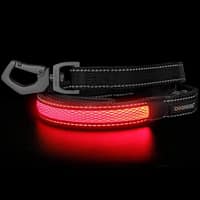 led-valgusega-tekstiilist-jalutusrihm-koerale-must LED-valgusega mustast tekstiilist jalutusrihm, 8 valgusrežiimi