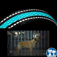 led-valgusega-tekstiilist-jalutusrihm-koerale-must6 LED-valgusega mustast tekstiilist jalutusrihm, 8 valgusrežiimi