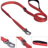 led-valgusega-tekstiilist-jalutusrihm-koerale-punane3 LED-valgusega mustast tekstiilist jalutusrihm, 8 valgusrežiimi