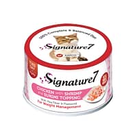 0013964339062.jpg 70 gr. Signature7 konservsööt igas vanuses kassidele liha kasmes kanaliha, krevettide ja surimiga
