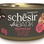 kana+loom 80 gr. Schesir After Dark teraviljavaba märgtoit täiskasvanud kassidele kana-ja loomalihaga