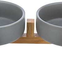 set Keraamilised kausid bambusest jalgadel, maht 2 x 0.3 l.