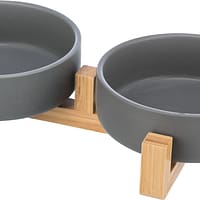 set2 Keraamilised kausid bambusest jalgadel, maht 2 x 0.3 l.