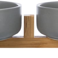 set3 Keraamilised kausid bambusest jalgadel, maht 2 x 0.3 l.