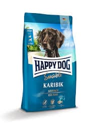 kariibimere kaladega 11 kg. Happy Dog teraviljavaba Kariibimere kaladest täissööt täiskasvanud koertele kaaluga üle 11 kg.