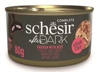 kana+loom 80 gr. Schesir After Dark teraviljavaba märgtoit täiskasvanud kassidele kana-ja loomalihaga