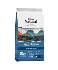 adult medium 15 kg. Dibaq Natural Moments täissööt keskmist kasvu täiskasvanud koertele kana-ja kalkunilihaga