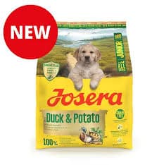 junior 12,5 kg. Josera Junior Duck teraviljavaba täissööt kutsikatele ja noorkoertele pardiliha & kartuliga