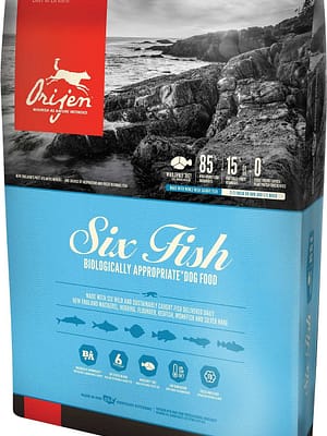 114-kg-orijen-6-fish-1.jpg 2 kg. Orijen 6 Fish teraviljavaba täissööt täiskasvanud koertele valge kalaga