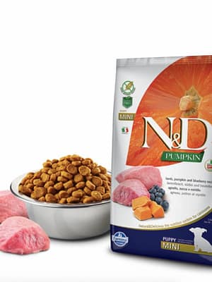 25-kg-farmina-kutsikasoeoet-vaeikest-tougu-kutsikatele-1.jpg 7 kg. Farmina teraviljavaba kutsikasööt väikest tõugu kutsikatele lambalihaga