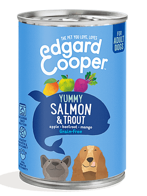 Edgard Cooper yammi salmon & trout 400 gr. Edgard Cooper teraviljavaba konservsööt täiskasvanud koertele kalaga