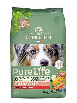 Pure-life-dog-adult-medium 12 kg. Pure Life teraviljavaba täissööt keskmist kasvu koertele pardiliha ja lõhega