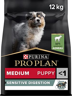 medium puppy lambaga 12 kg.  Pro Plan täissööt keskmist kasvu kutsikatele lambaliha & riisiga