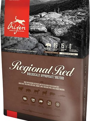 orijen-regional-red-13-kg.jpg 11,4 kg. Orijen Regional Red teraviljavaba täissööt täiskasvanud koertele