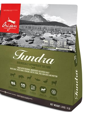 tundra cat 1,8 kg. 1,8 kg. Orijen Tundra teraviljavaba täissööt igas vanuses kassidele metsloomalihaga