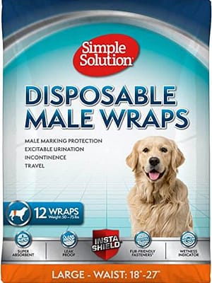 Simple Solutions Disposable male wraps L Ühekordsed mähkmed isasele koerale L-suurus