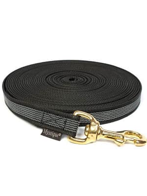 must 10 m x 20 mm.  kummeeritud treeningrihm-must