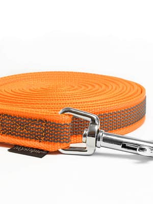 oranž jäljerihm 10 m x 20 mm.  kummeeritud treeningrihm-oranž