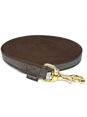 tumepruun 10 m x 20 mm.  kummeeritud treeningrihm-tumepruun