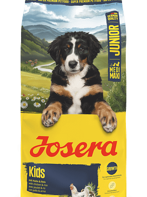 4032254786368_Hund_Josera_MediMaxi_Junior_Kids_12kg_frontal 12,5kg. Josera Kids täistoit keskmist-ja suurt kasvu kutsikatele kodulinnulihaga