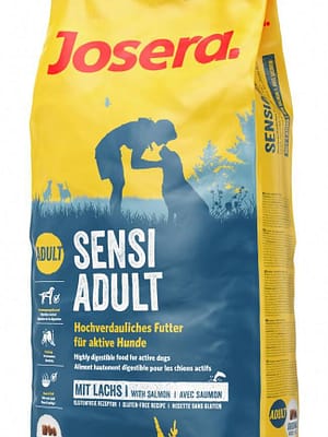 sensiadult 12,5 kg. Josera SensiAdult täissööt täiskasvanud tundliku seedimisega energilistele koertele linnuliha ja lõhega