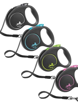 Flexi-Black-Design-Tape 5 m. Flexi lintrihm L suuruses kuni 50 kg. koertele