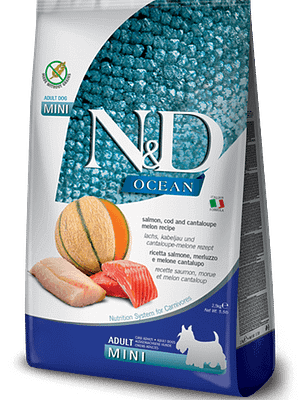 ocean-adult-mini-salmon 2,5 kg. Farmina Ocean teraviljavaba täissööt väikest kasvu täiskasvanud koertele lõhe ja tursaga