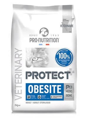 cat-pro-nutrition-protect-obesite 2 kg. Protect Cat Obesite dieettoit ülekaalulistele ja tüsedusele kalduvatele täiskasvanutele kassidele