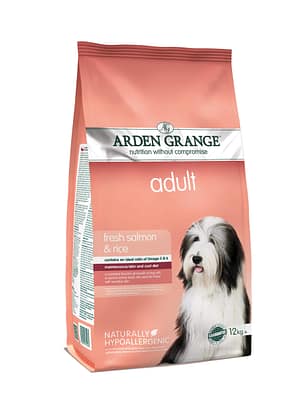 Arden Grange Adult – fresh salmon & rice 12 kg. Arden Grange täissööt täiskasvanud keskmist kasvu koertele lõhe ja riisiga