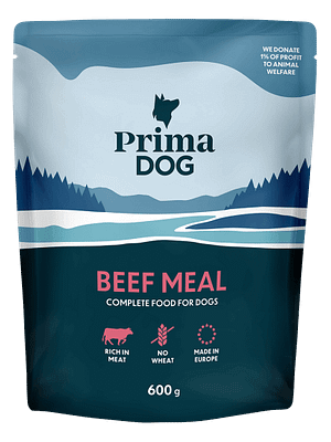 PD beef meal 6 x 260 gr. Prima Dog einekotikesed täiskasvanud koertele veiselihaga