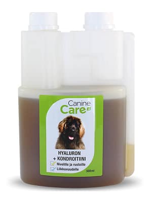 caninecare-hyaluron-ja-kondroitiini_20043 CaninCare hüaluroonhape+kondroitiin söögilisand koerte liigestele 500 ml.