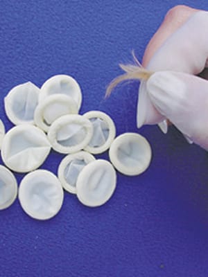 sõrmekondoomid Lateksist näpuotsad 100 tk.