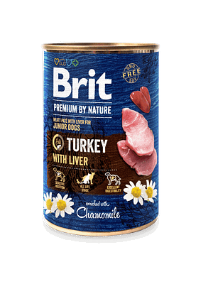 10411_609133bc3cebc3.03772387_400g_TURKEY.png 400 gr. Brit Premium teraviljavaba konservtoit juuniorkoertele kalkuniliha- ja maksaga