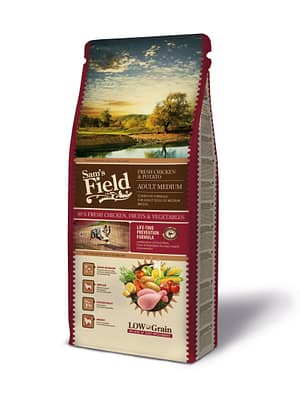 14_602a9dec22ce00.69485152_SFD_adult20medium2013kg.jpg 13 kg. Sam's Field täissööt keskmist kasvu täiskasvanud koertele kanaliha ja kartuliga