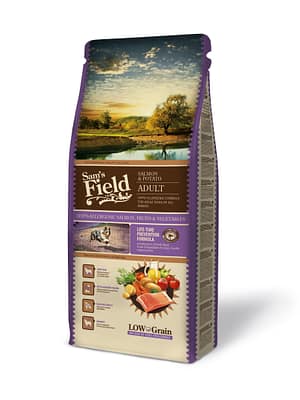 16_602ae529ed9fe3.23506213_SFD_adult2013kg.jpg 13 kg. Sam's Field täissööt täiskasvanud koertele lõhe ja kartuliga