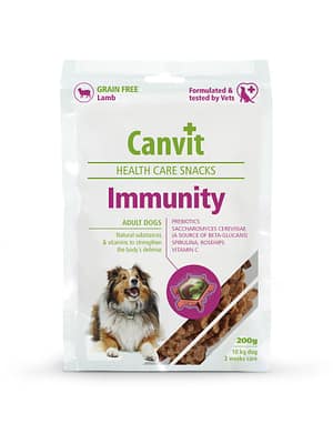 3868_602fb1d6048ef7.55803785_immunity01.jpg Canvit Immunity teraviljavaba immuunsüsteemi toetav maius koertele lambalihaga 200 g.
