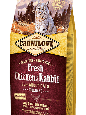 5776_602b7ebfa09906.26059851_CL_cat_chicken_rabbit_6kg_3D2028229.png 6 kg. CarniLove teravilja-ja kartulivaba täissööt täiskasvanud kassidele kana-ja jäneselihag