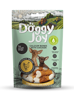 7233_602fcccf189385.52121949_Calcium20bones20with20chicken20maziem.png Doggy Joy kanafileesse mähitud väikesed kaltsiumirikkad piimakondid väikestele koertele 55 gr.