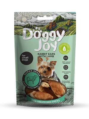 7234_602fcdd4132586.55490715_Rabbit20ears20with20lamb20maziem.png Doggy Joy närimismaius väikest kasvu koertele - küülikukõrvad lambalihaga 55 gr.