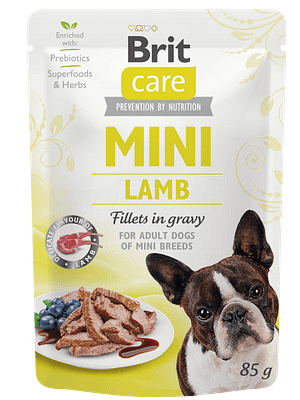 7281_602f69a9c760e4.19764126_BC_MINI_kapsicka_lamb_3D.png 6 x 85 gr. Brit Care Mini teraviljavaba märgtoit koertele lambalihaga