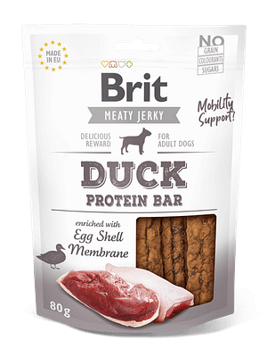 Brit Jerky Duck Protein Bar Snack teraviljavaba närimismaius koertele 80g