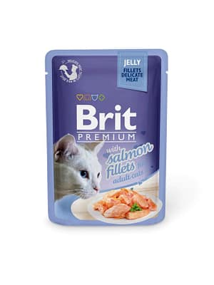 BPC-Pouch_salmon-fillets_jelly.jpg 6 x 85 gr. Brit Premium konservtoit kassidele lõhega