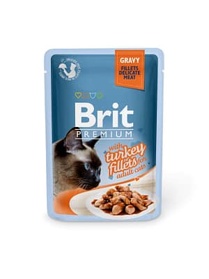 BPC-Pouch_turkey-fillets_gravy-1.jpg 6 x 85 gr. Brit Premium konservtoit kassidele kalkunilihaga