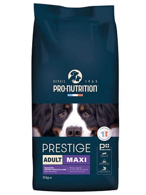 Prestige Adult Maxi 15 kg. Prestige Adult Maxi täissööt täiskasvanud suurt kasvu koertele kodulinnulihaga