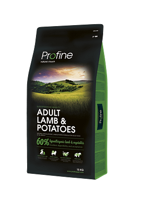 Profine-Dog_adult-lamb-potatoes_15kg.png 15 kg. Profine täissööt täiskasvanud koertele lambaliha & kartuliga