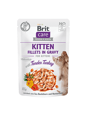 tender-turkey.png 6 x 85 gr. Brit Care teraviljavaba märgtoit kassipoegadele kalkunifilee kastmes